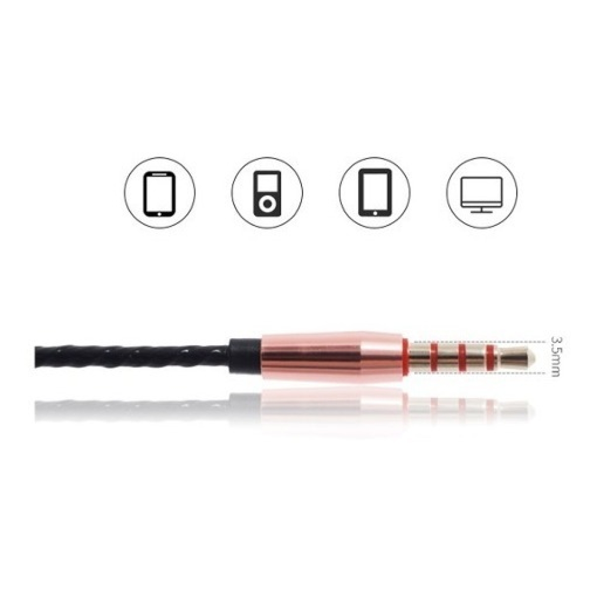 Auriculares Manos Libres In-ear Metal Jack 3.5mm Iluminaras - Imagen 6