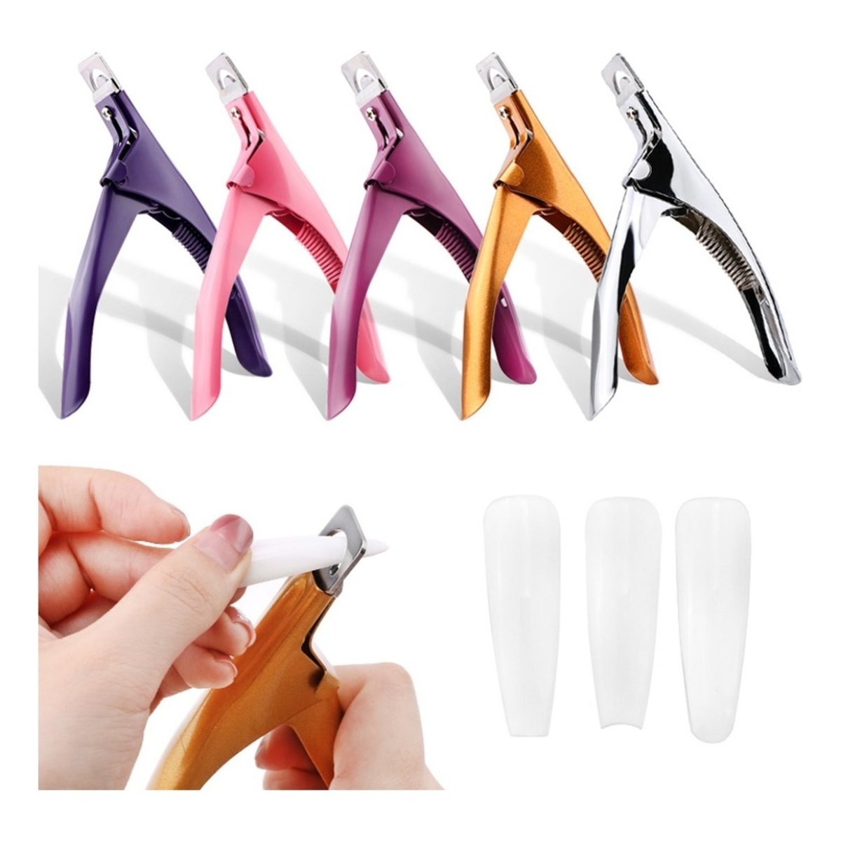 Corta Tips Cortador De Uñas Postizas Manicura Belleza - Imagen 1
