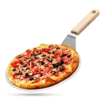 Pala De Pizza De Acero Inoxidable Mango De Madera 26cm D - Imagen 5