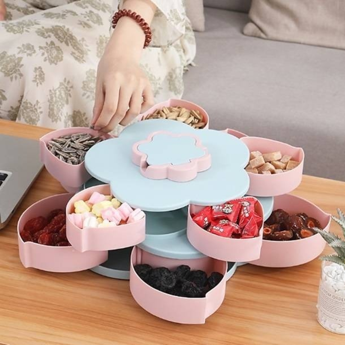 Caja Plegable Organizador Snack Picadas Caramelos 10 Compart - Imagen 9