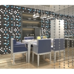 Papel Adhesivo Empapelar Paredes Azulejos Cuadriculado Negro - Imagen 6