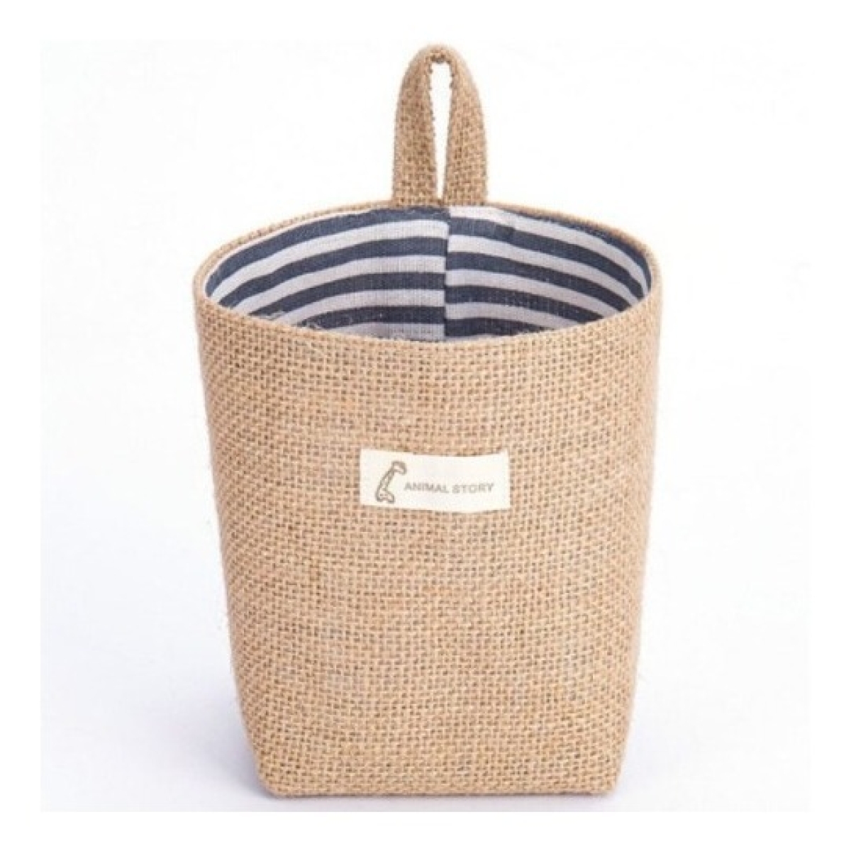 Bolsa Cesto De Tela Lino Para Almacenar Objetos Colgante - Imagen 1