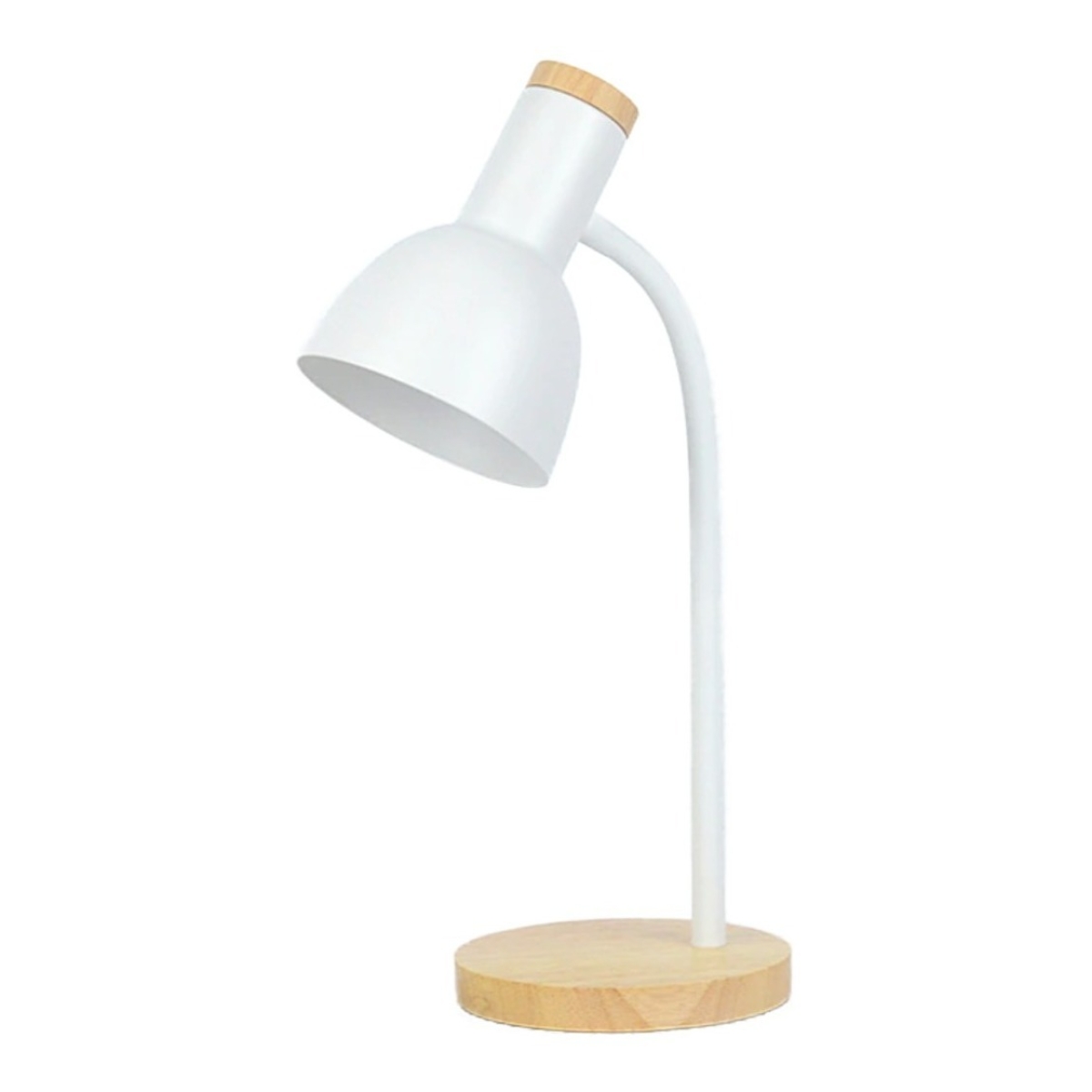 Lampara De Escritorio Nordica En Metal Y Madera - Flexible - Imagen 9