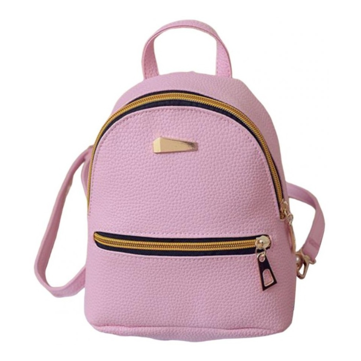 Mini Mochila Bandolera Simil Cuero Moderna Chica - Imagen 1