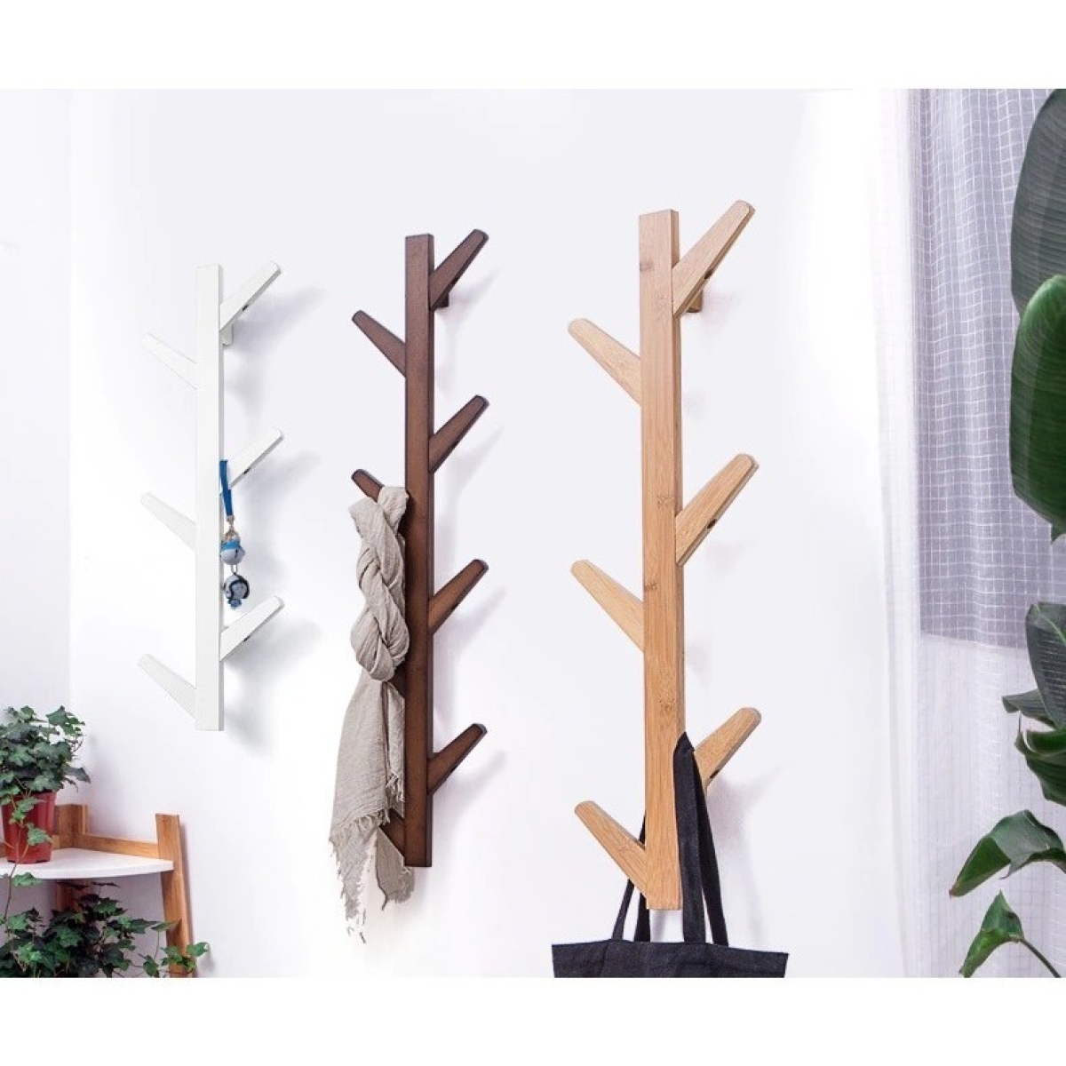 Perchero De Pared En Madera 6 Ganchos Decorativo - Imagen 6