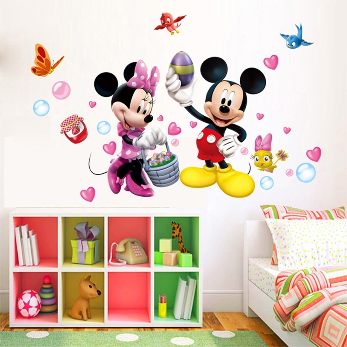 Vinilo Decorativo De Pared Mickey Y Minnie Adhesivo Sticker - Imagen 2