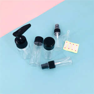 Kit De Viaje 5 Botellas Y Frascos Lociones Cremas + Neceser, foto 7