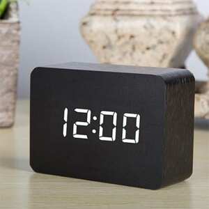 Reloj Digital Madera Usb Despertador Temperatura Fecha, foto 9