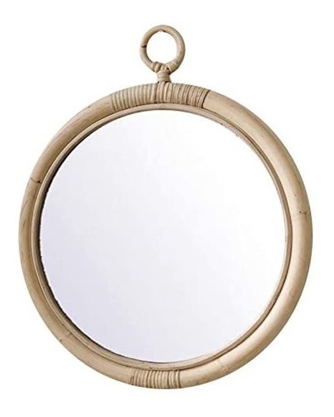 D_903968-MLU44308168527_122020-F.jpg Espejo Colgante Pared Ratán Redondo Decoración 36 Cm - Imagen 1