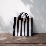 Bolsa Bolso De Playa Compras A Rayas En Lona - Iluminaras - Imagen 3