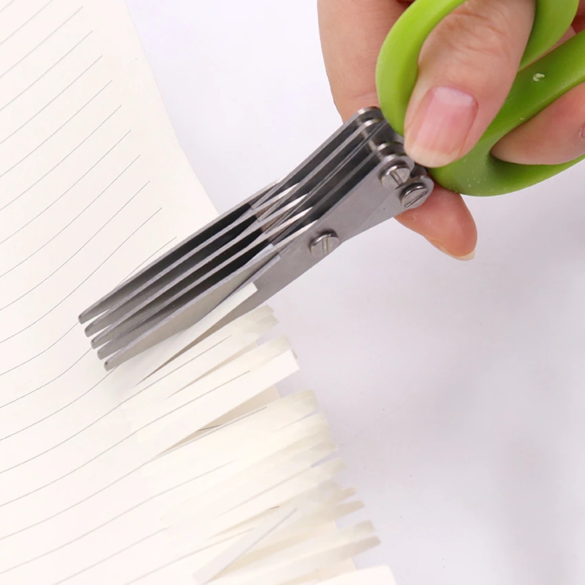 Tijera De 5 Cortes Ideal Cocina Manualidades Hierbas Flecos - Imagen 4