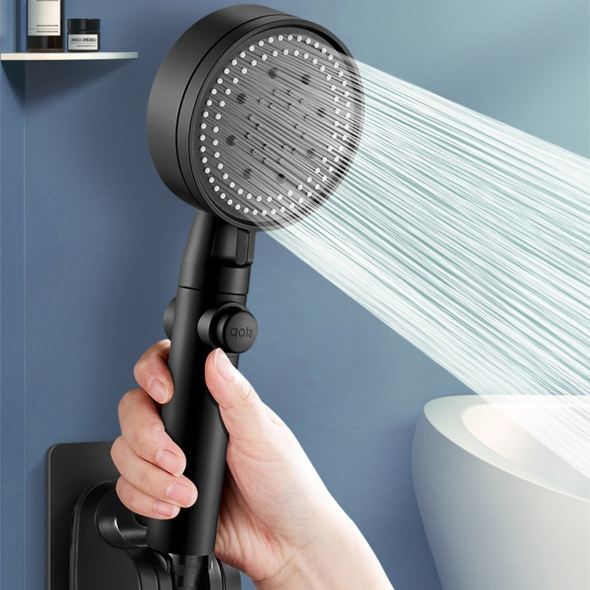 Ducha Telefono Baño Duchero Lluvero 5 Niveles De Fuerza - Imagen 5