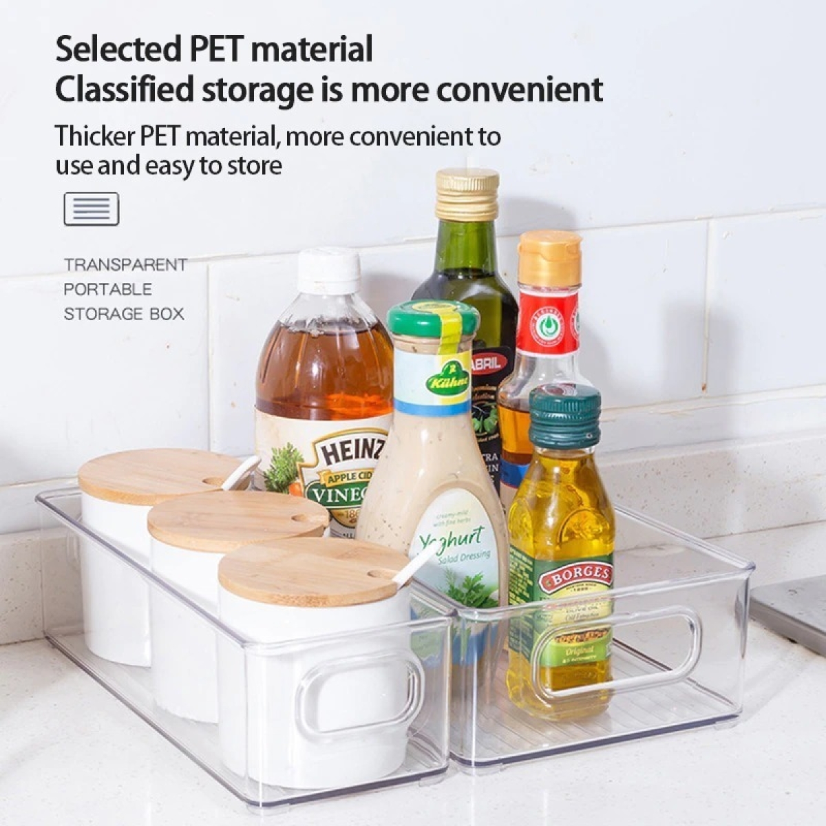 Organizador De Heladera Acrílico Refrigerador 25,5x9,7x7,6cm - Imagen 5