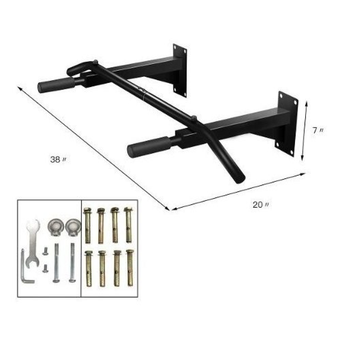 Barra Dominadas Fija Para Pared Percha Fit Pesas Gimnasio - Imagen 4