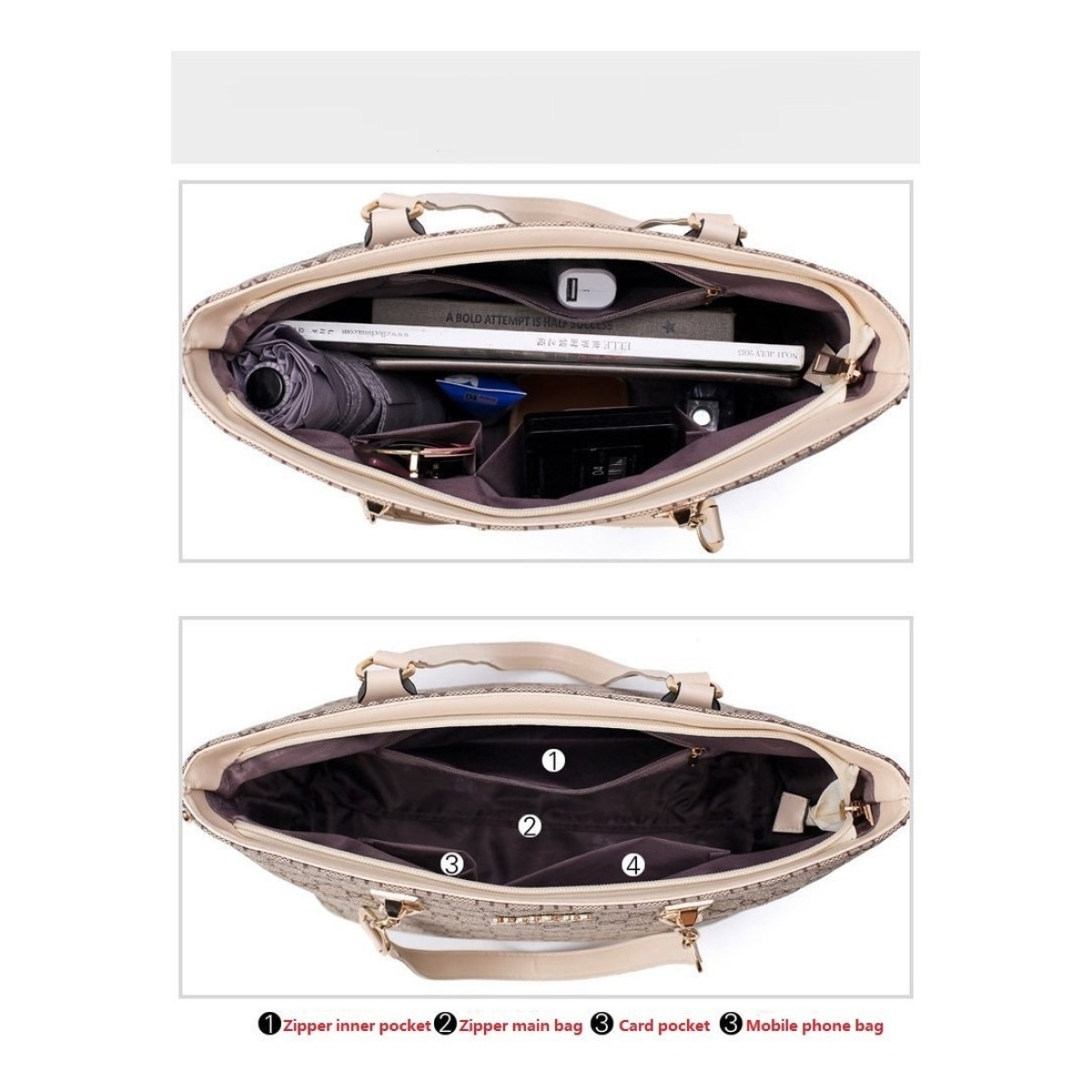 Set De Cartera Bolso Dama Moderna 6 Piezas Estampada - Imagen 12