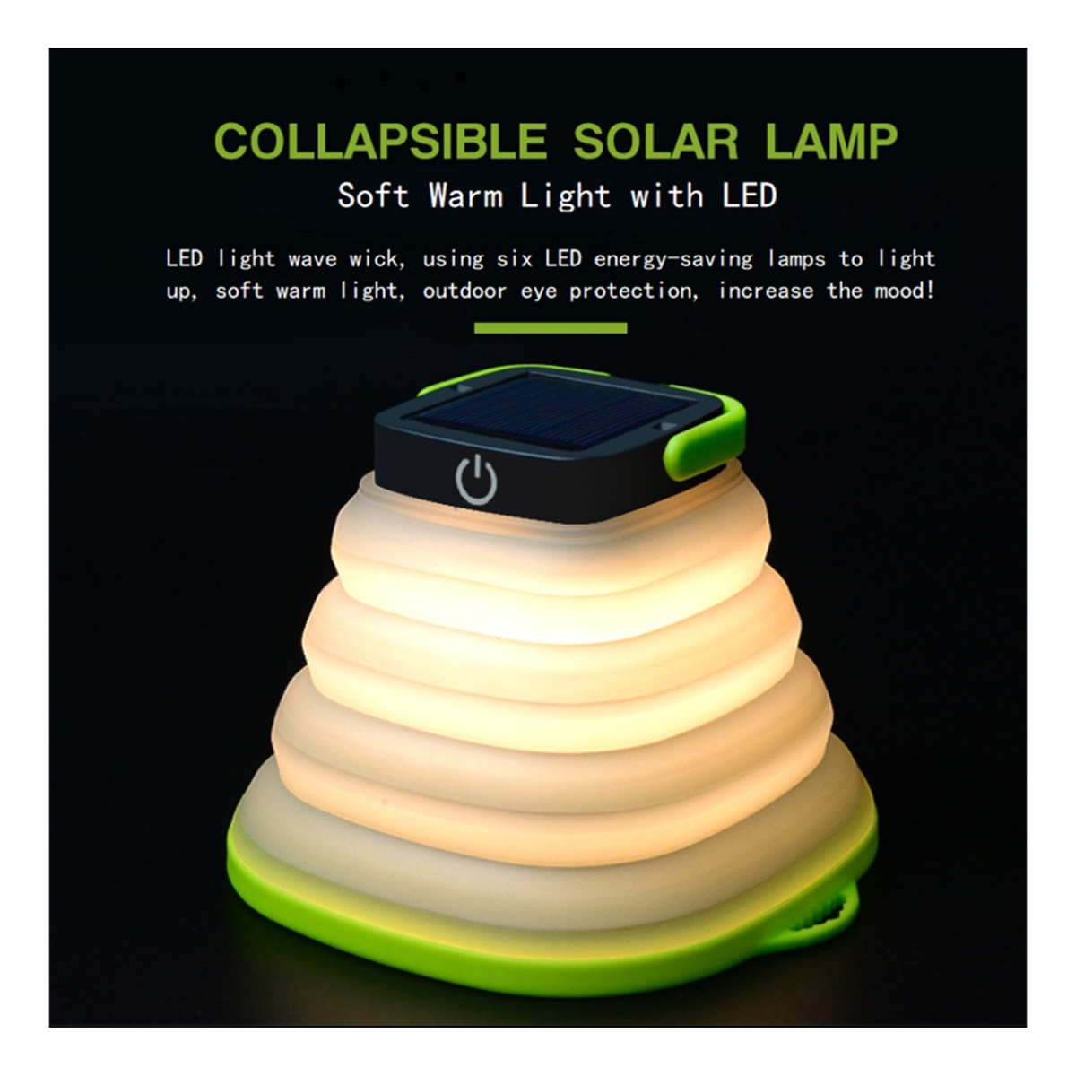 Lampara Luz Solar Led Plegable Camping - Imagen 6