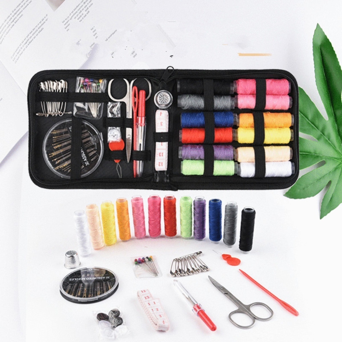 Set De Costura Completo Costurero + 12 Rollos Total 72 Pzas - Imagen 2
