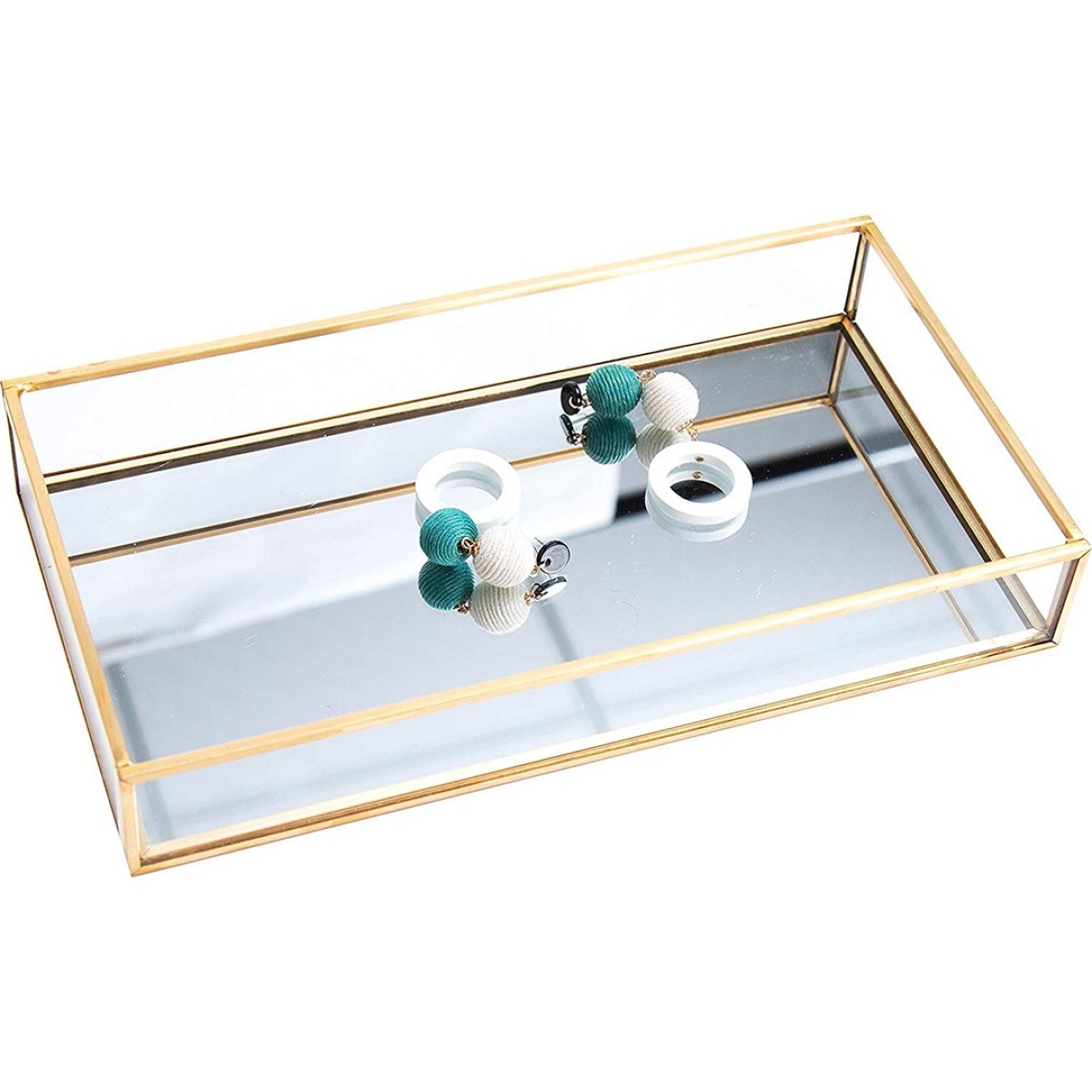 Set X2 Bandejas De Metal Para Organizar Maquillaje Joyas - Imagen 1