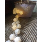 Guirnalda Esferas Decorativas Con Luz Led Rosado Blancoygris - Imagen 2