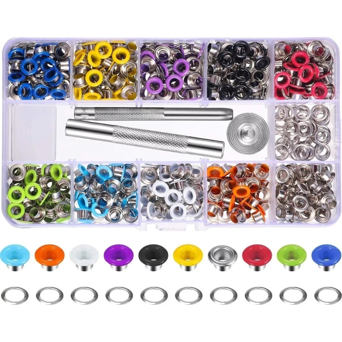 Ojalillos Y Sacabocados Color Set 400 Pcs - Iluminaras- - Imagen 1