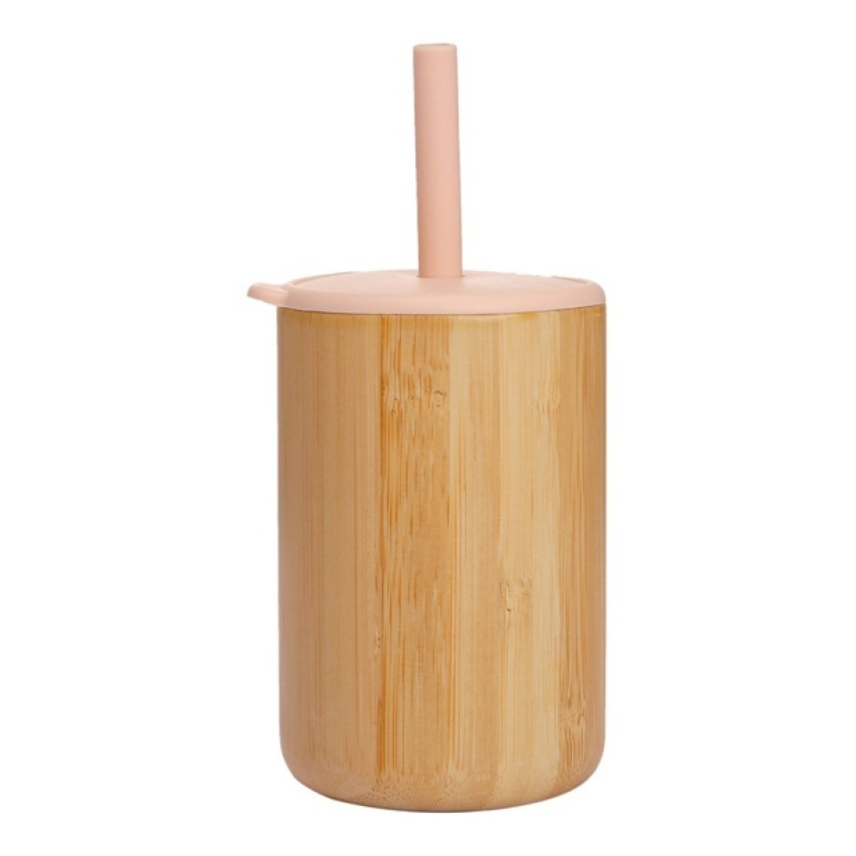 Vaso Con Sorbito 150ml Antiderrame Bamboo P/bebés Niños - Imagen 1