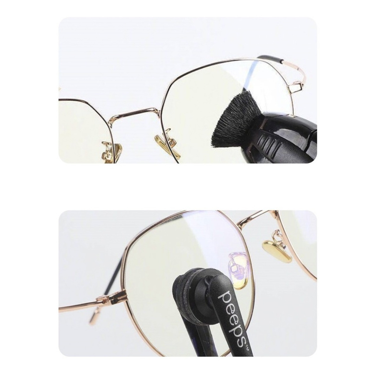 Limpiador Para Lentes Anteojos 2 En 1 Ideal Bolsillo Cartera - Imagen 4