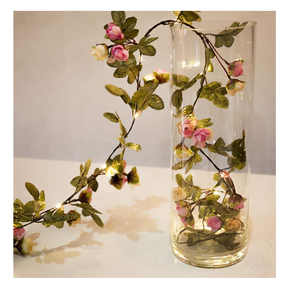 Guirnalda Con Luces En Forma De Rosas Guía Led Flores - Imagen 3