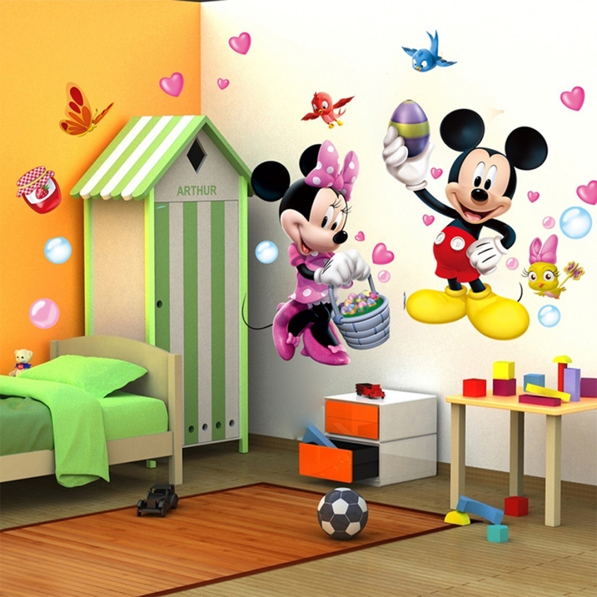 Vinilo Decorativo De Pared Mickey Y Minnie Adhesivo Sticker - Imagen 3