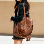 Bolso Mochila Antirrobo Gran Capacidad En Pu Liso Iluminaras - Imagen 14