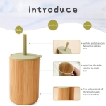 Vaso Con Sorbito 150ml Antiderrame Bamboo P/bebés Niños - Imagen 3