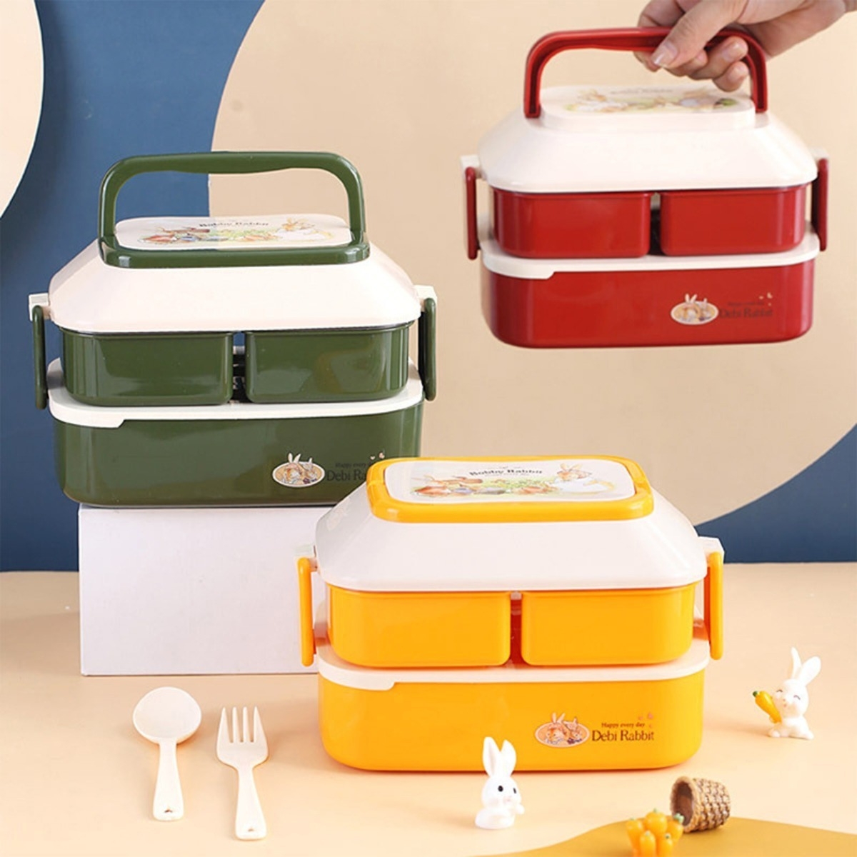 Lunchera Escolar Para Niños Bento Box Kawaii - Grande - Imagen 17