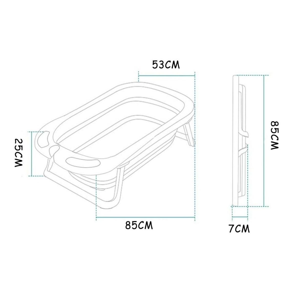 Bañito Bebé Plegable Oval Alta Calidad Baño Bebe - Imagen 8