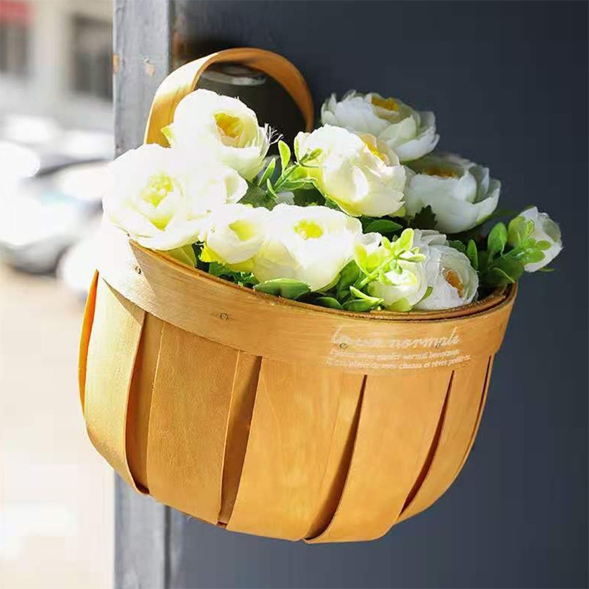 Cesto Organizador Decorativo Cocina Madera Grande Iluminaras - Imagen 5