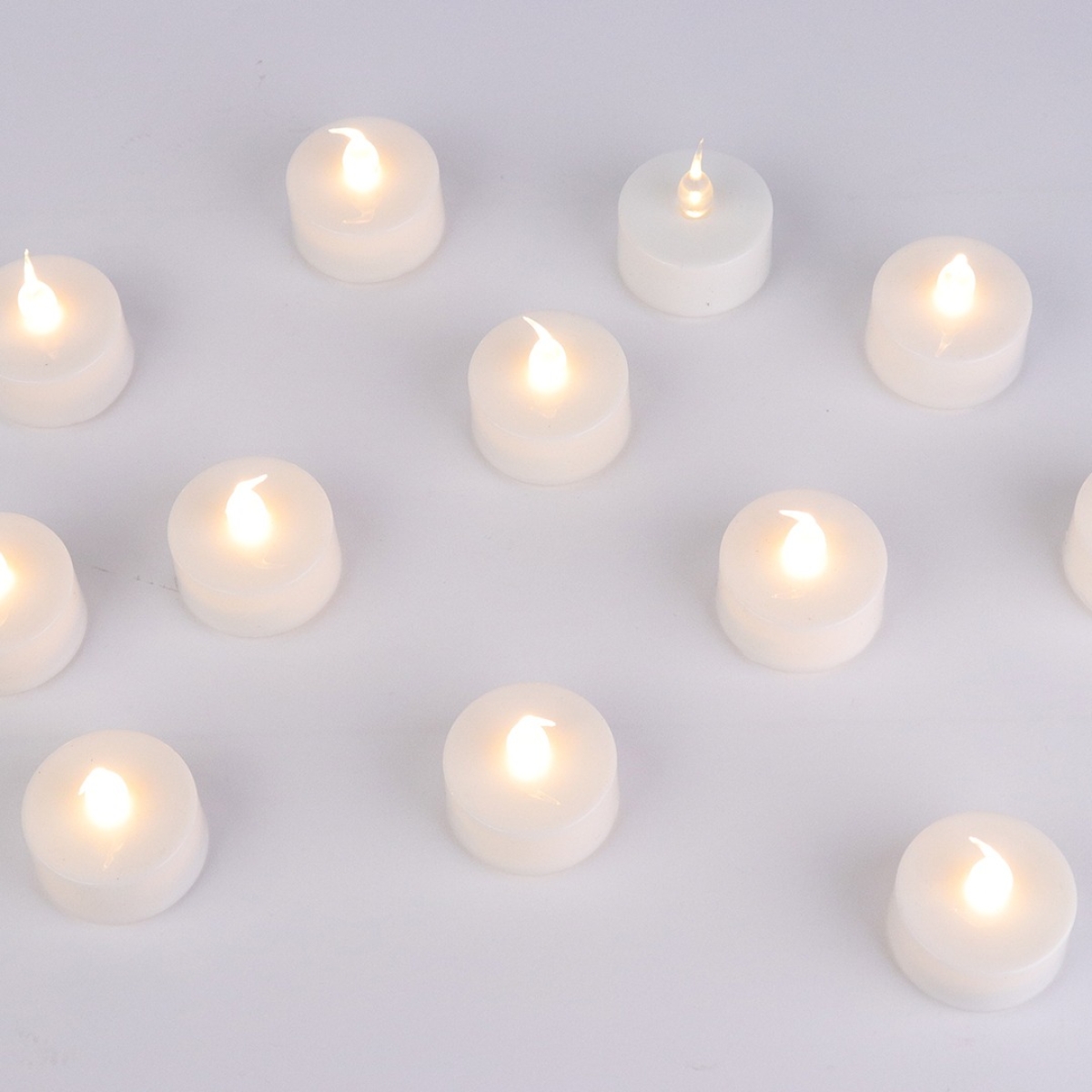 Mini Vela Luz Set De 12 C/pila Souvenir Fiestas Eventos Deco - Imagen 2