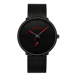 Reloj Negro Oferta Resistente Agua Detalles Azul - Imagen 10