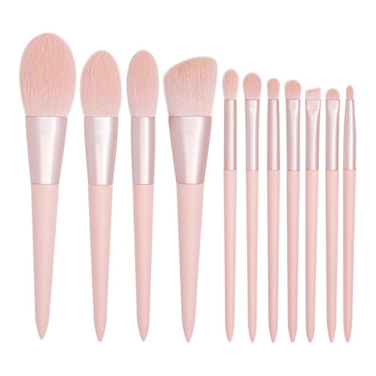 Set 11 Pinceles Maquillaje Brochas Prof C/ Estuche Calidad - Imagen 6