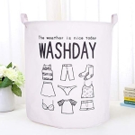 Canasto Cesto De Ropa Tela 42x50cm - Imagen 3