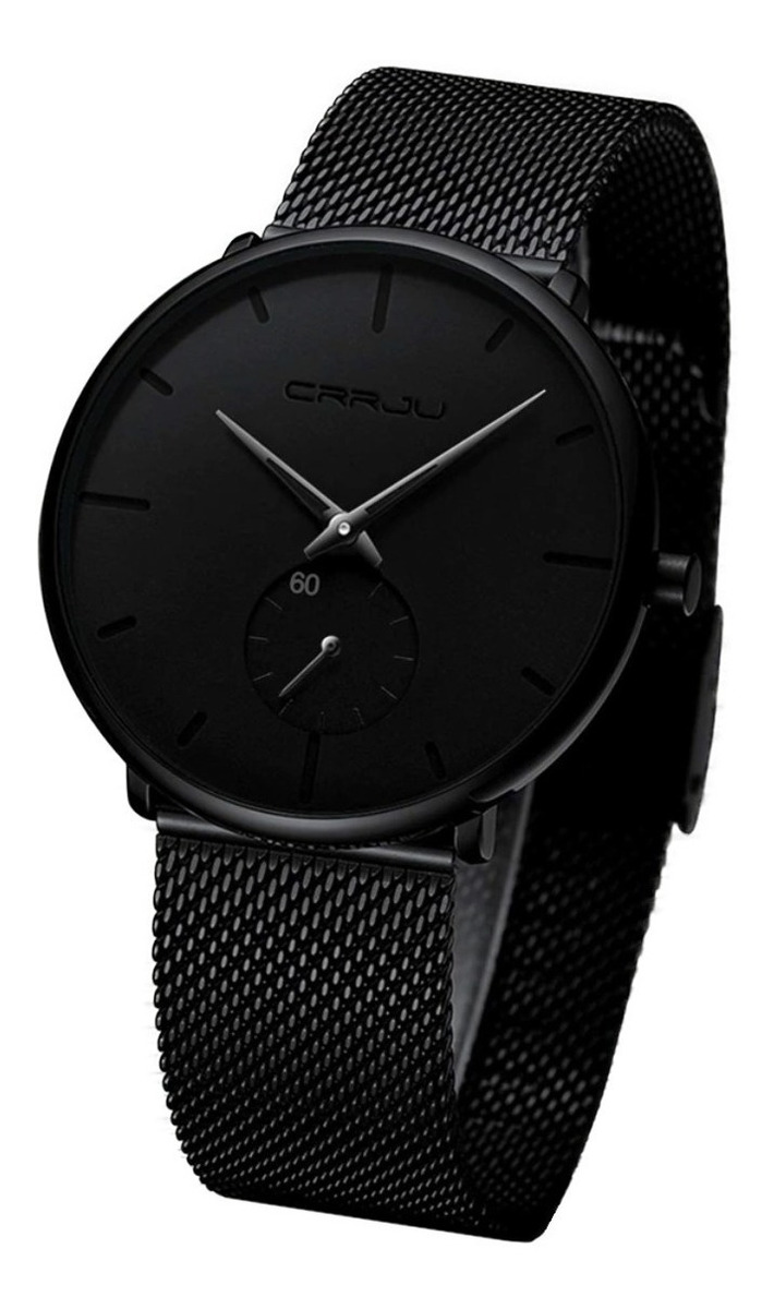 D_931035-MLU50836036267_072022-F.jpg Reloj Negro Hombre Crrju Alta Calidad Detalles En Negro - Imagen 1
