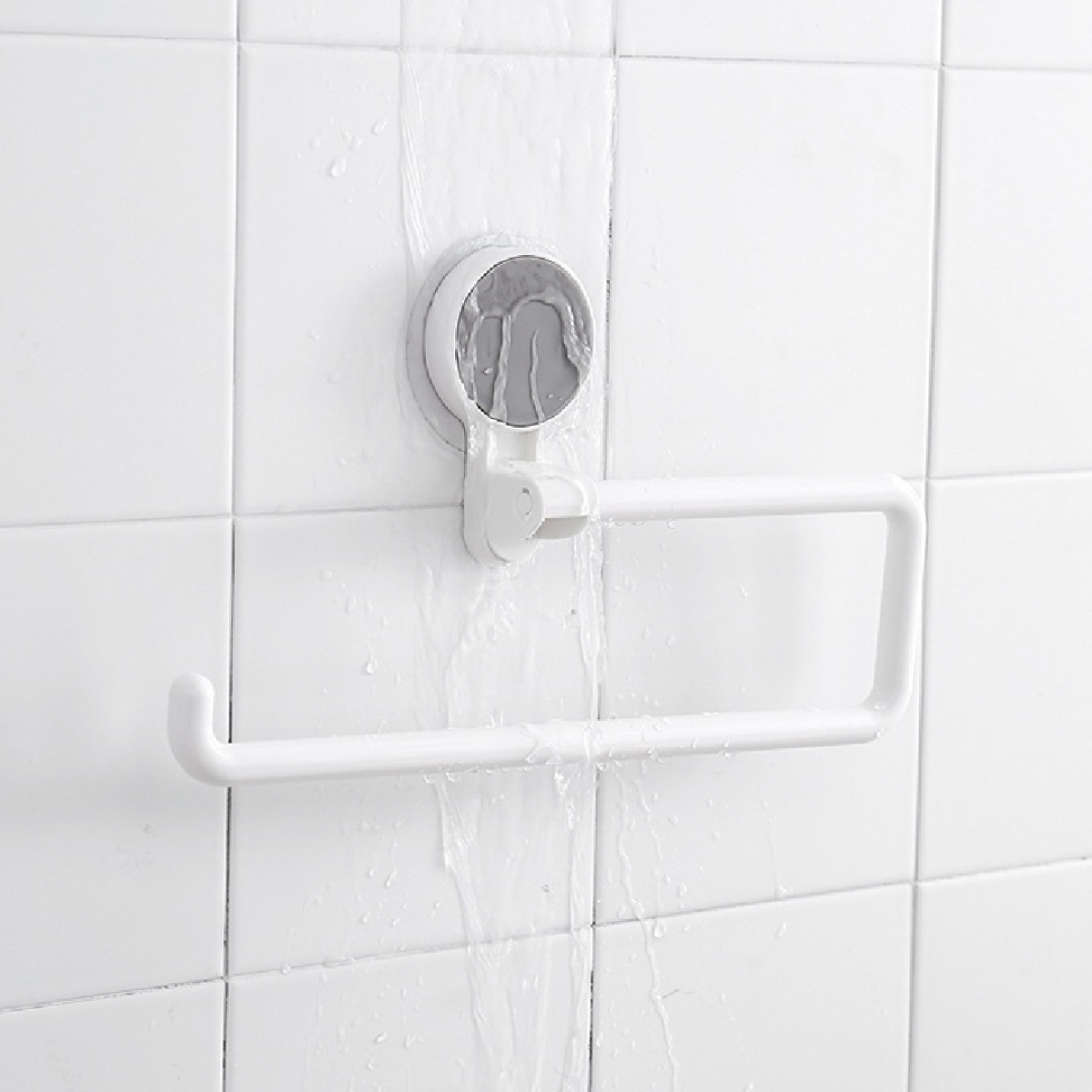 Porta Rollo Soporte Para Repasador Cocina Baño C/ventosa - Imagen 7