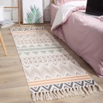 Alfombras Nórdicas Vintage Con Borlas Flecos Textil 180 Cm - Imagen 5