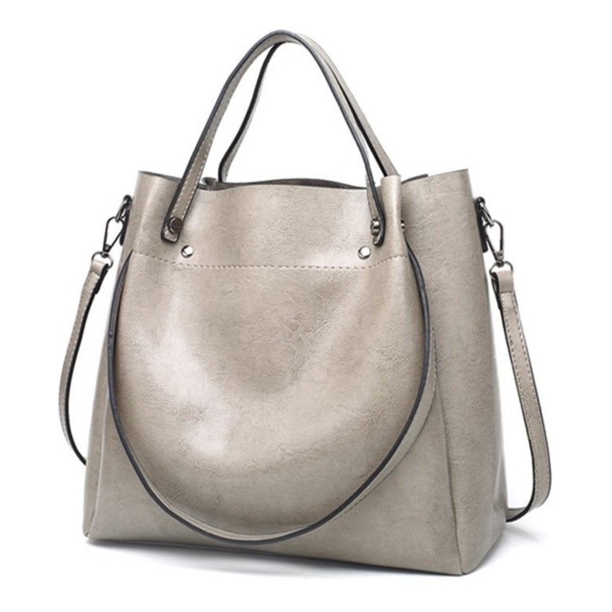 Bolso Cartera Grande Cuero Pu Diseño Informal Gran Capacidad - Imagen 1