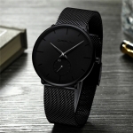 Reloj Negro Hombre Crrju Alta Calidad Detalles En Negro - Imagen 3