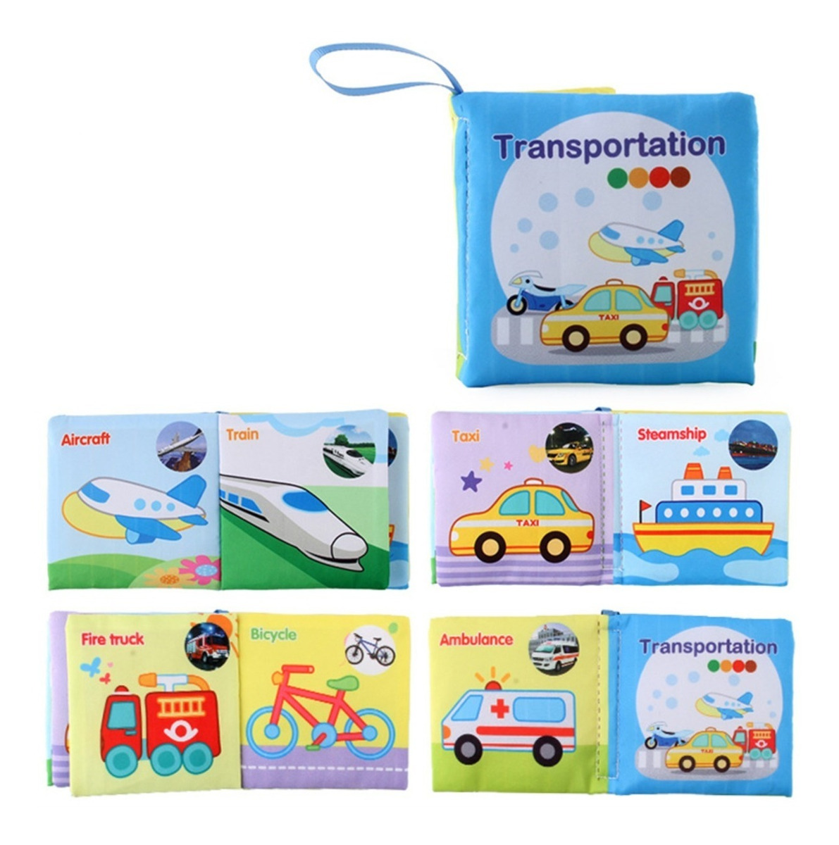 D_936398-MLU54377928297_032023-F-1.jpg Libro Infantil Antirotura Aprende Ingles - Transporte - Imagen 1