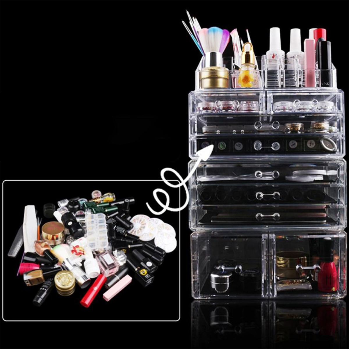 Organizador Cosméticos Exhibidor Maquillaje Acrílico Grande - Imagen 5