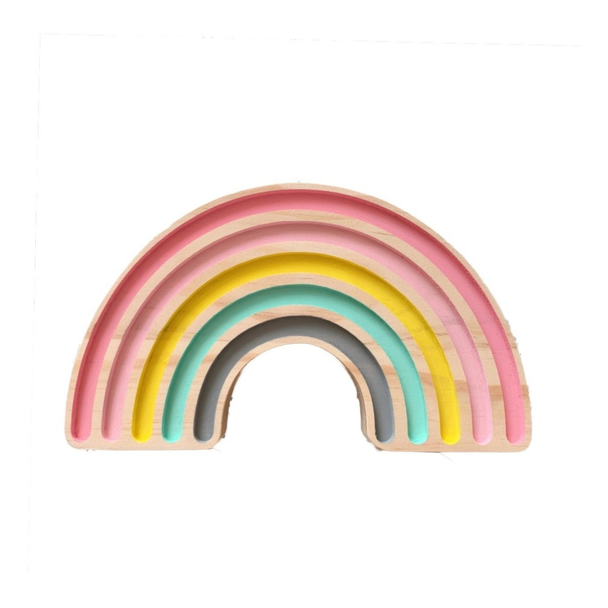 Adorno Arcoiris De Madera Para Cuarto Infantil Boho - Imagen 15