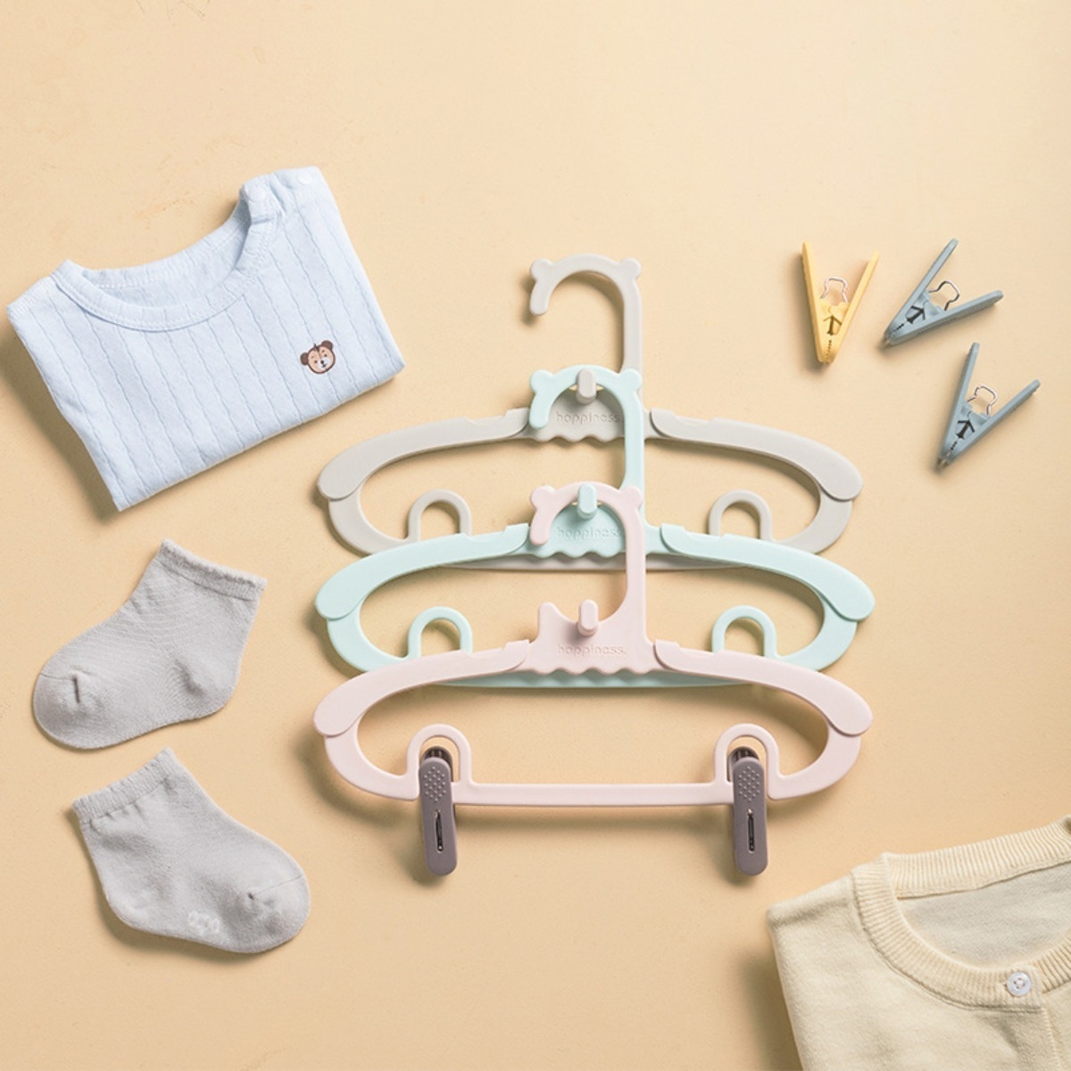 Pack X 10 Perchas Para Bebe Y Niño Expandible Ahorra Espacio - Imagen 9