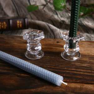 Pack X 2 Portavelas De Vidrio Soporte Candelabro Decoracion, foto 5