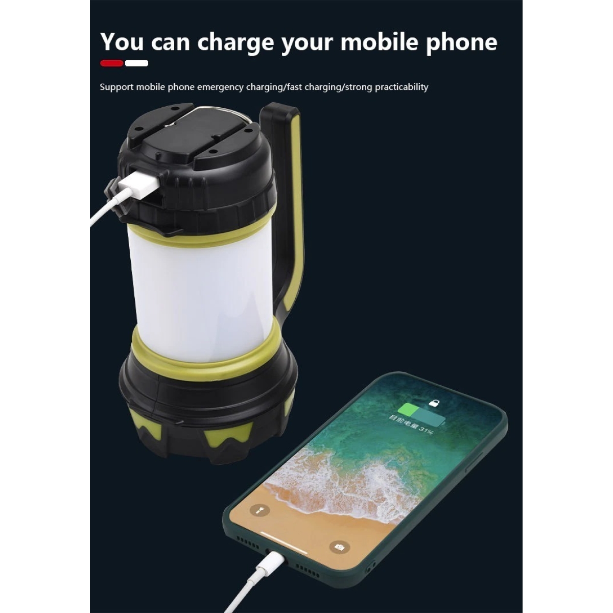 Linterna Farol Led Lampara Camping Multifunción Power Bank - Imagen 3