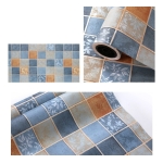 Papel Adhesivo Empapelar Paredes Azulejos Azul Iluminaras - Imagen 5