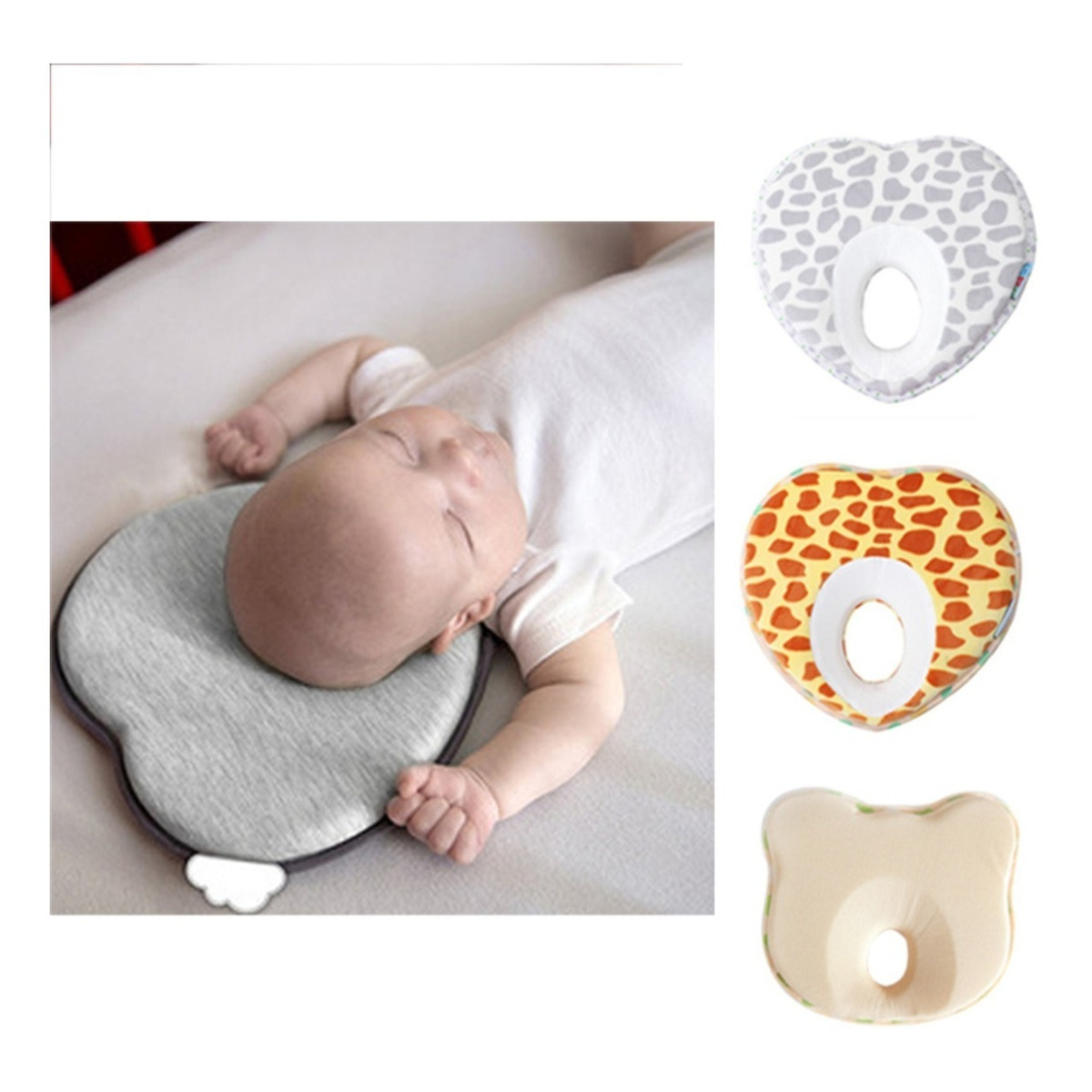 Almohada Anti Cabeza Plana Bebes Antimovimiento Maternal - Imagen 8